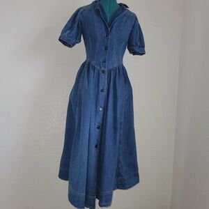 Pilcro Indigo Denim Shirt Dress